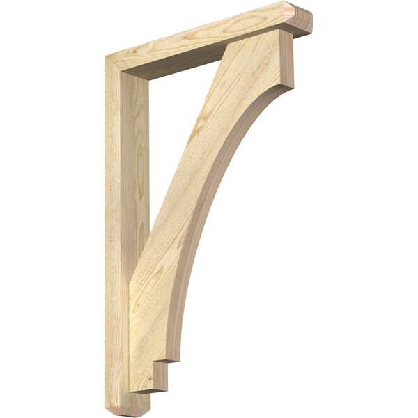 Ekena Millwork Imperial Craftsman Rough Sawn Bracket w/ Offset Brace, Douglas Fir, 4"W x 22"D x 34"H BKT0402X22X34IMP04RDF - main
